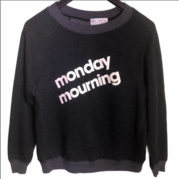 NWOT Wildfox Monday Mourning Sweatshirt - Picture 3 of 4